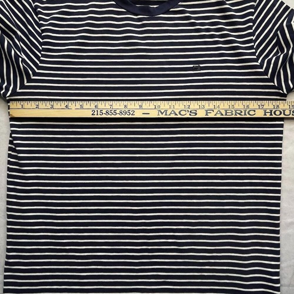 Scotch & Soda Crew Neck T Shirt Mens Size S Blue Stripe Short Sleeve Retro Tee - Picture 10 of 12